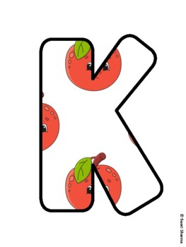 KINDERGARTEN IS APPLE-SOLUTELY SWEET! Fall, Apple Bulletin Board Letters