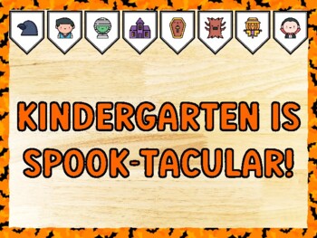 KINDERGARTEN IS SPOOK-TACULAR! Halloween Bulletin Board Kit & Door Décor