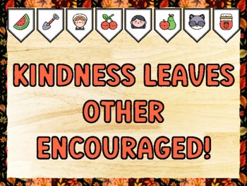 KINDNESS LEAVES OTHER ENCOURAGED! Fall Bulletin Board Kit & Door Décor