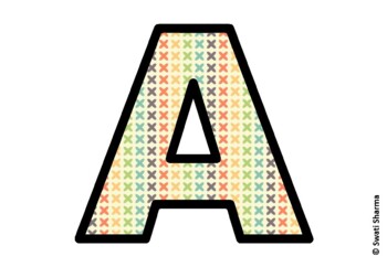 Knitted Ugly Sweater, Winter Bulletin Board Letters, Alphabet Poster