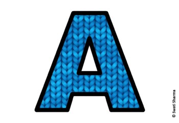 Knitted Ugly Sweater, Winter Bulletin Board Letters, Alphabet Poster