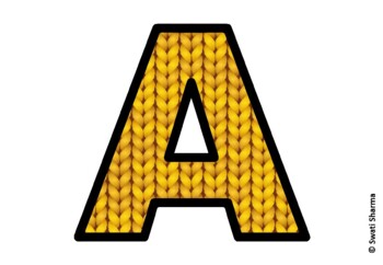 Knitted Ugly Sweater, Winter Bulletin Board Letters, Alphabet Poster