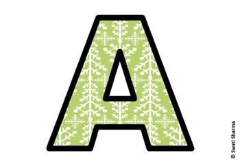 Knitted Ugly Sweater, Winter Bulletin Board Letters, Alphabet Poster