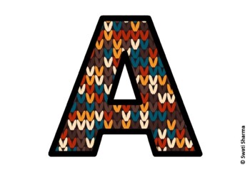 Knitted Ugly Sweater, Winter Bulletin Board Letters, Alphabet Poster