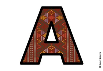 Knitted Ugly Sweater, Winter Bulletin Board Letters, Alphabet Poster