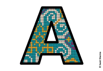 Knitted Ugly Sweater, Winter Bulletin Board Letters, Alphabet Poster