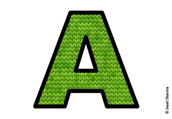Knitted Ugly Sweater, Winter Bulletin Board Letters, Alphabet Poster