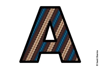 Knitted Ugly Sweater, Winter Bulletin Board Letters, Alphabet Poster