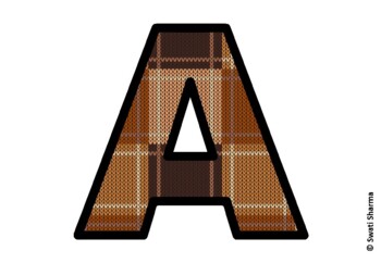 Knitted Ugly Sweater, Winter Bulletin Board Letters, Alphabet Poster
