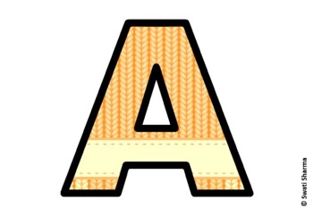 Knitted Ugly Sweater, Winter Bulletin Board Letters, Alphabet Posters