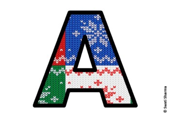 Knitted Ugly Sweater, Winter Bulletin Board Letters, Alphabet Posters