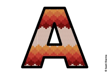 Knitted Ugly Sweater, Winter Bulletin Board Letters, Alphabet Posters