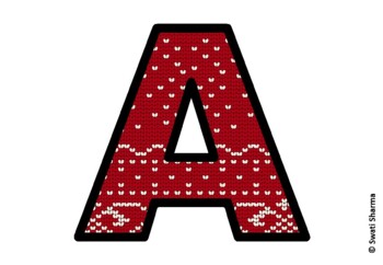 Knitted Ugly Sweater, Winter Bulletin Board Letters, Alphabet Posters
