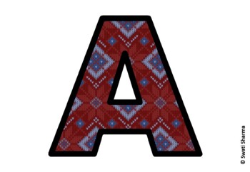 Knitted Ugly Sweater, Winter Bulletin Board Letters, Alphabet Posters
