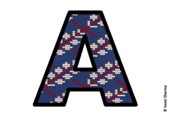 Knitted Ugly Sweater, Winter Bulletin Board Letters, Alphabet Posters