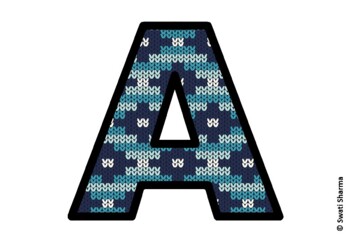 Knitted Ugly Sweater, Winter Bulletin Board Letters, Alphabet Posters