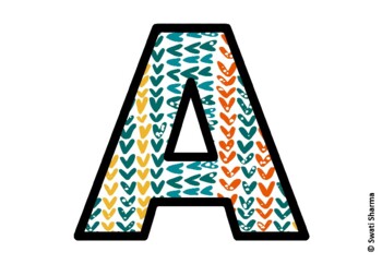 Knitted Ugly Sweater, Winter Bulletin Board Letters, Alphabet Posters