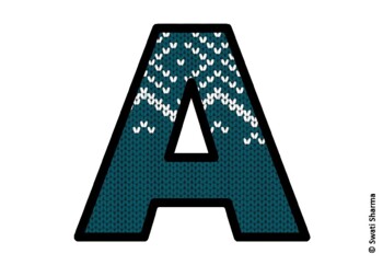Knitted Ugly Sweater, Winter Bulletin Board Letters, Alphabet Posters