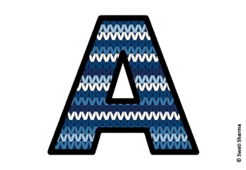 Knitted Ugly Sweater, Winter Bulletin Board Letters, Alphabet Posters