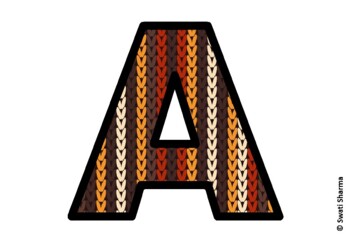 Knitted Ugly Sweater, Winter Bulletin Board Letters, Alphabet Posters