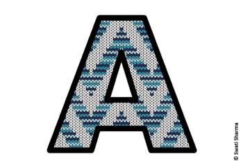 Knitted Ugly Sweater, Winter Bulletin Board Letters, Alphabet Posters