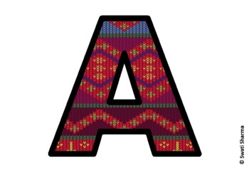 Knitted Ugly Sweater, Winter Bulletin Board Letters, Alphabet Posters