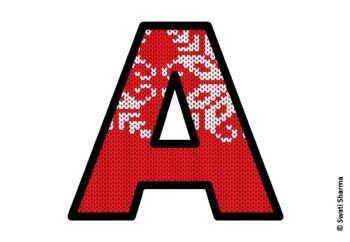 Knitted Ugly Sweater, Winter Bulletin Board Letters, Alphabet Posters
