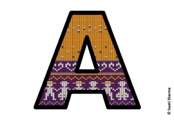 Knitted Ugly Sweater, Winter Bulletin Board Letters, Alphabet Posters