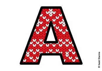 Knitted Ugly Sweater, Winter Bulletin Board Letters, Alphabet Posters