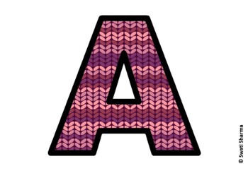 Knitted Ugly Sweater, Winter Bulletin Board Letters, Alphabet Posters