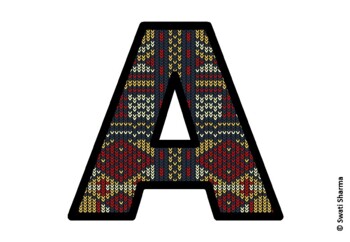 Knitted Ugly Sweater, Winter Bulletin Board Letters, Alphabet Posters