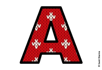 Knitted Ugly Sweater, Winter Bulletin Board Letters, Alphabet Posters