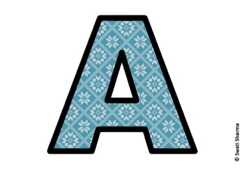 Knitted Ugly Sweater, Winter Bulletin Board Letters, Alphabet Posters