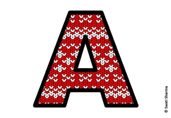 Knitted Ugly Sweater, Winter Bulletin Board Letters, Alphabet Posters