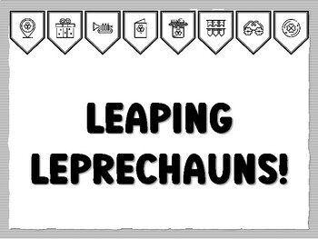 LEAPING LEPRECHAUNS! St. Patrick's Day Bulletin Board Kit, Ready to print