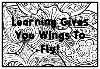 LEARNING GIVES YOU WINGS TO FLY! Spring Activity, Spring Coloring Pages