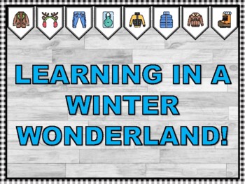 LEARNING IN A WINTER WONDERLAND! Winter Bulletin Board Kit