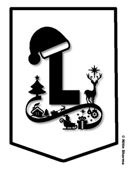 LEARNING IS A GIFT! Christmas Bulletin Board Letters, Christmas Banner, Chr