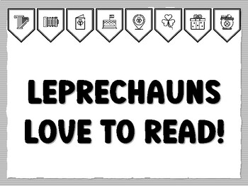 LEPRECHAUNS LOVE TO READ! St. Patrick's Day Bulletin Board Kit, Ready to print