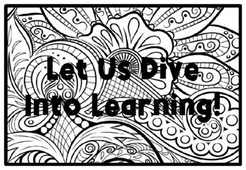 LET US DIVE INTO LEARNING! Spring Activity, Spring Coloring Pages