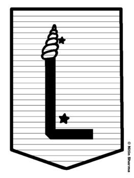 LET YOURSELF GLOW! Unicorn Bulletin Board Letters