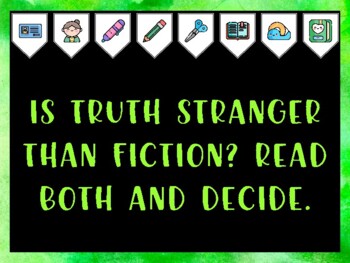 Library Bulletin Board Kit & Door Décor, IS TRUTH STRANGER THAN FICTION? READ