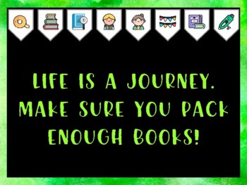 Library Bulletin Board Kit & Door Décor, LIFE IS A JOURNEY. MAKE SURE YOU PACK..