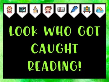 Library Bulletin Board Kit & Door Décor, LOOK WHO GOT CAUGHT READING!