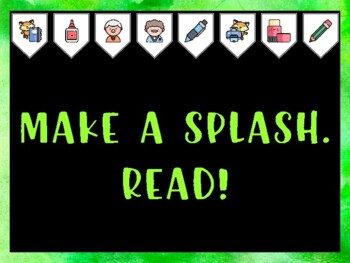 Library Bulletin Board Kit & Door Décor, MAKE A SPLASH. READ!