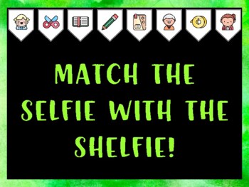 Library Bulletin Board Kit & Door Décor, MATCH THE SELFIE WITH THE SHELFIE!
