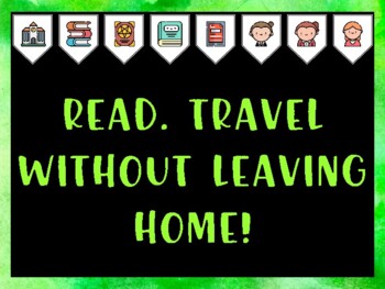 Library Bulletin Board Kit & Door Décor, READ. TRAVEL WITHOUT LEAVING HOME!