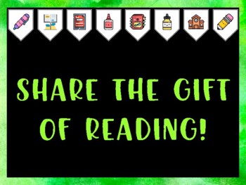 Library Bulletin Board Kit & Door Décor, SHARE THE GIFT OF READING!