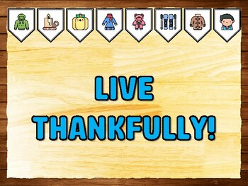 LIVE THANKFULLY! Thanksgiving Printable Bulletin Board Kit & Door Décor