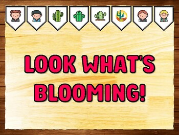 LOOK WHAT'S BLOOMING! Succulents, Cactus Bulletin Board Kit & Door Décor